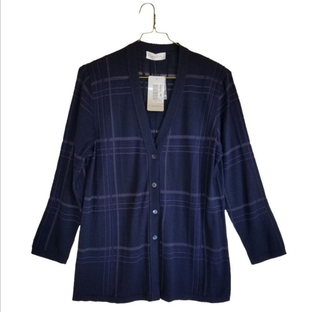 GISPA navy blue boyfriend cardigan duster